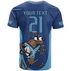 Custom New South Wales Rugby T Shirt Blues Cockroach Origin Sporty