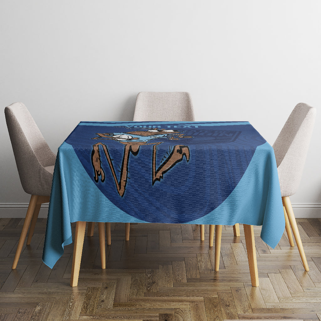 Custom New South Wales Rugby Tablecloth Blues Cockroach Origin Sporty
