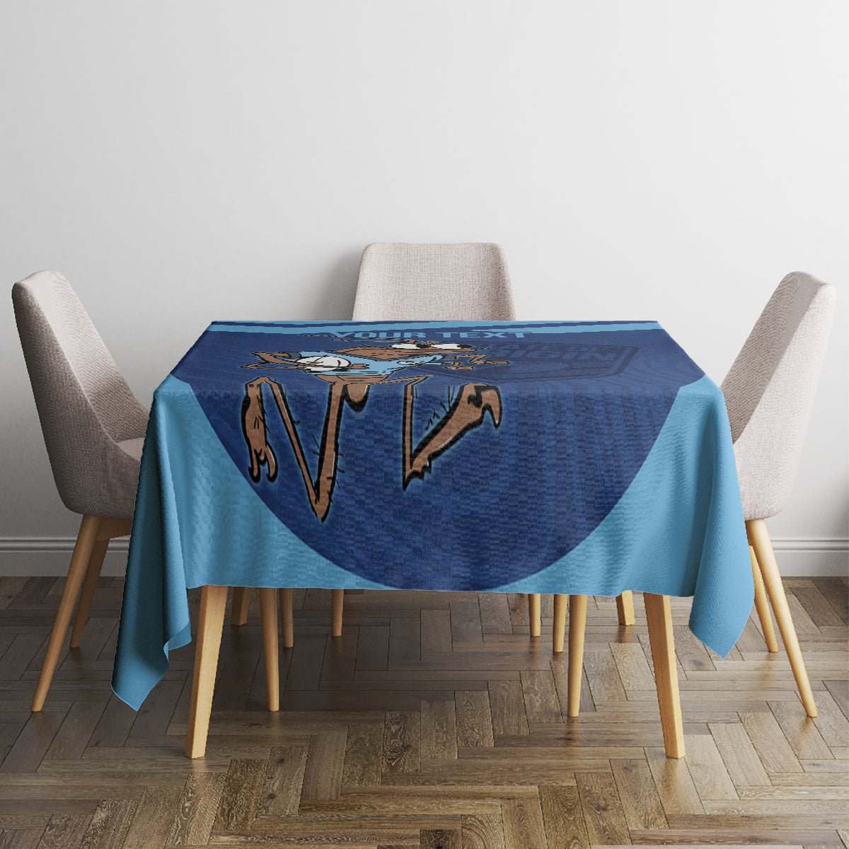 Custom New South Wales Rugby Tablecloth Blues Cockroach Origin Sporty