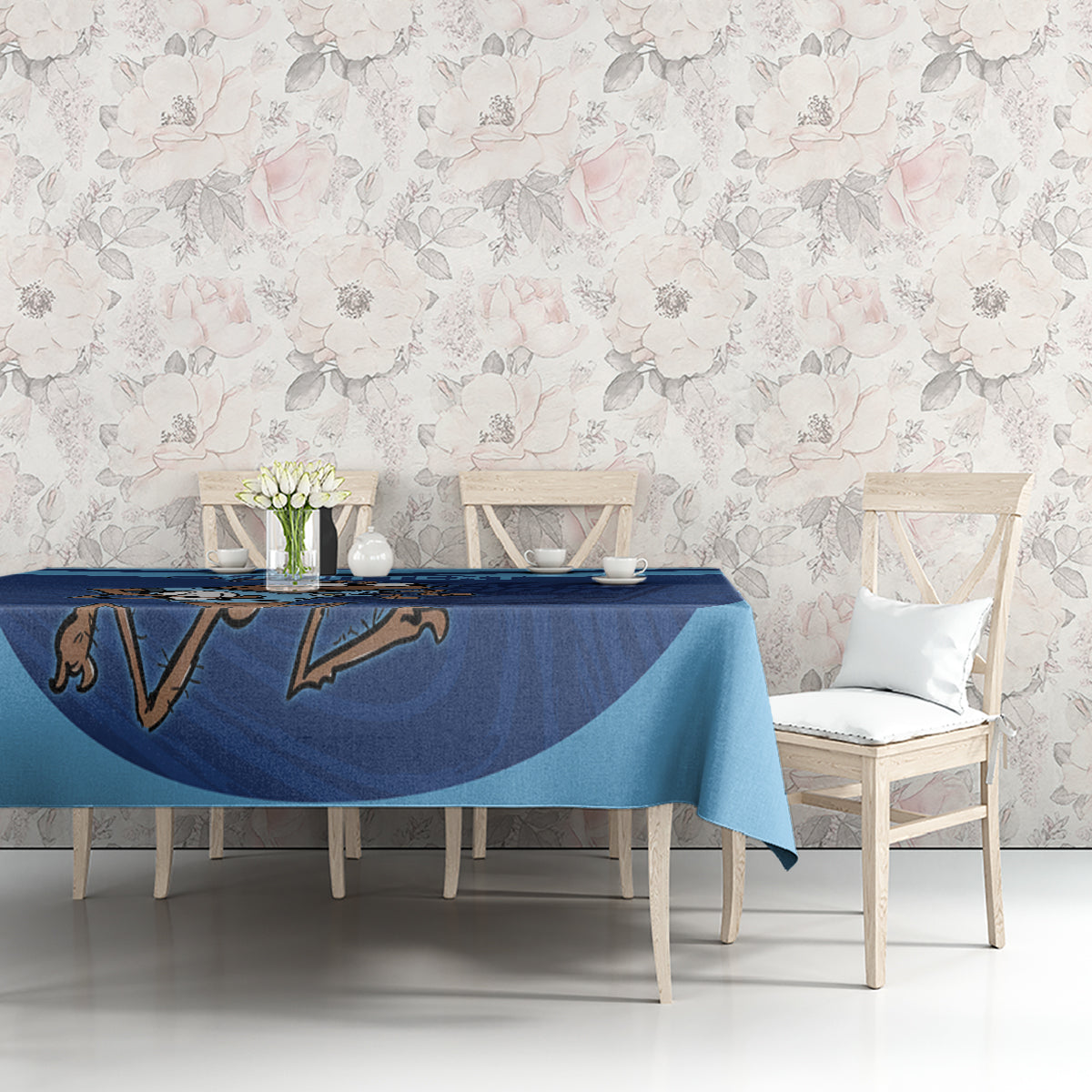 Custom New South Wales Rugby Tablecloth Blues Cockroach Origin Sporty