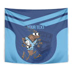 Custom New South Wales Rugby Tapestry Blues Cockroach Origin Sporty