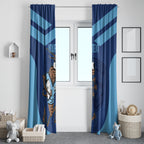 Custom New South Wales Rugby Window Curtain Blues Cockroach Origin Sporty