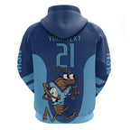 Custom New South Wales Rugby Zip Hoodie Blues Cockroach Origin Sporty