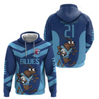 Custom New South Wales Rugby Zip Hoodie Blues Cockroach Origin Sporty