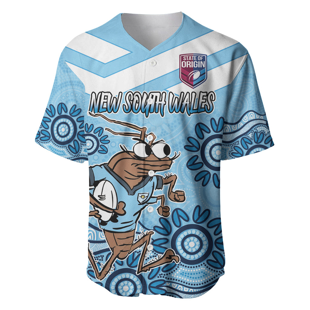 Custom NSW Blues Cockroach Blooded Aboriginal Inspired Baseball Jersey