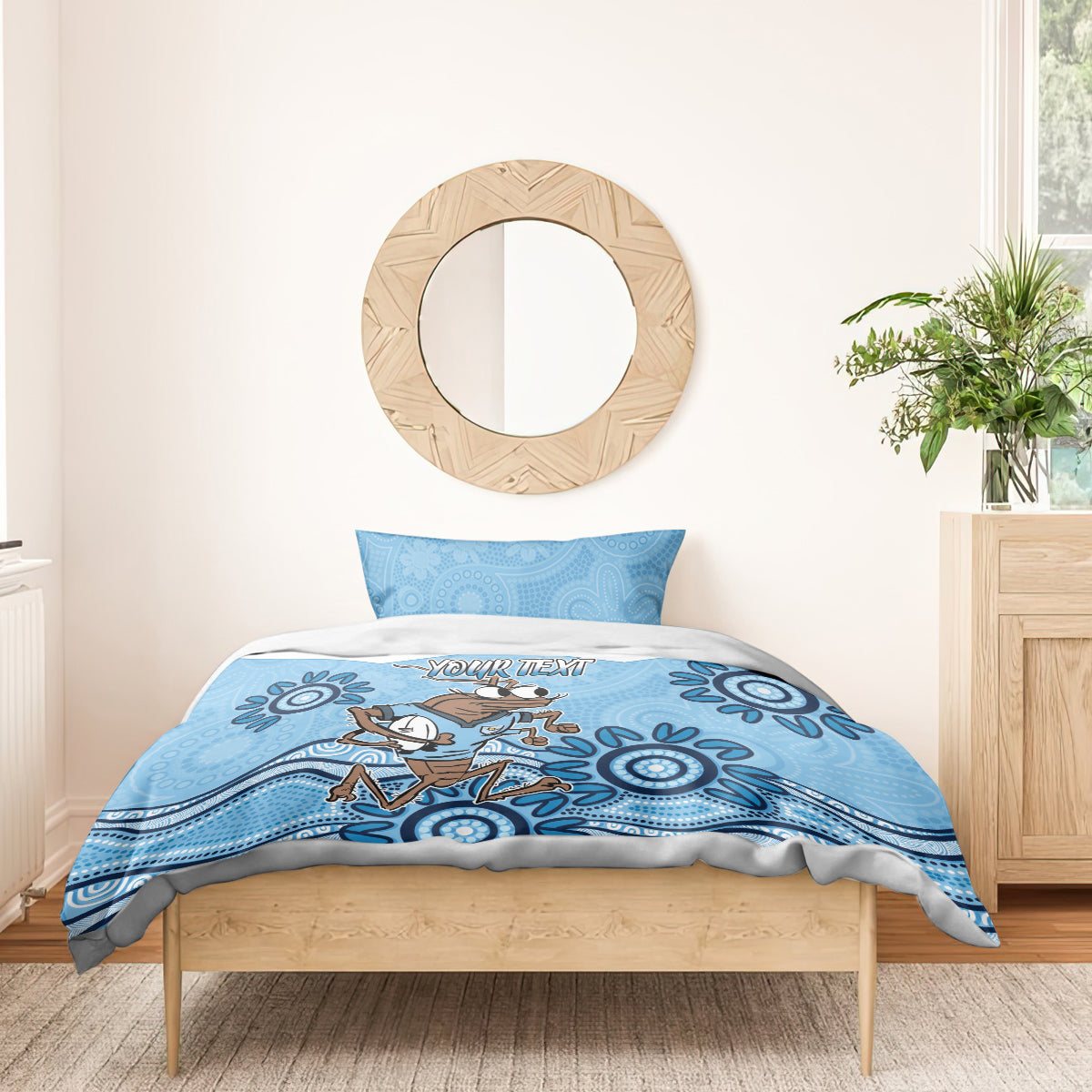 Custom NSW Blues Cockroach Blooded Aboriginal Inspired Bedding Set