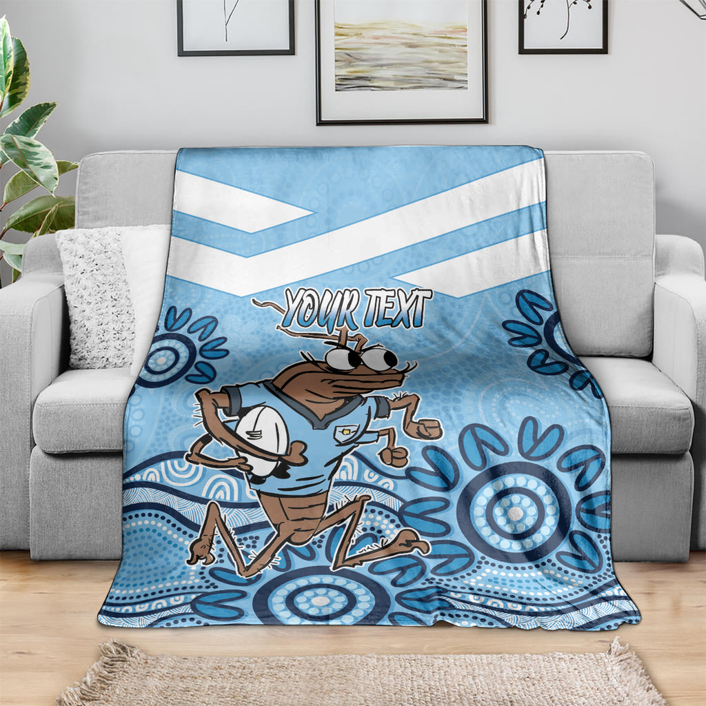 Custom NSW Blues Cockroach Blooded Aboriginal Inspired Blanket
