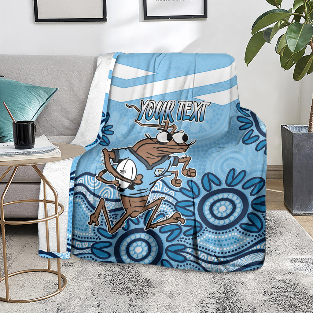 Custom NSW Blues Cockroach Blooded Aboriginal Inspired Blanket