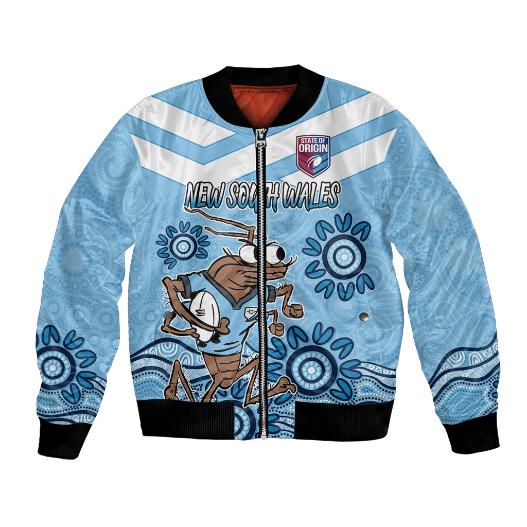 Custom NSW Blues Cockroach Blooded Aboriginal Inspired Bomber Jacket