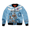 Custom NSW Blues Cockroach Blooded Aboriginal Inspired Bomber Jacket