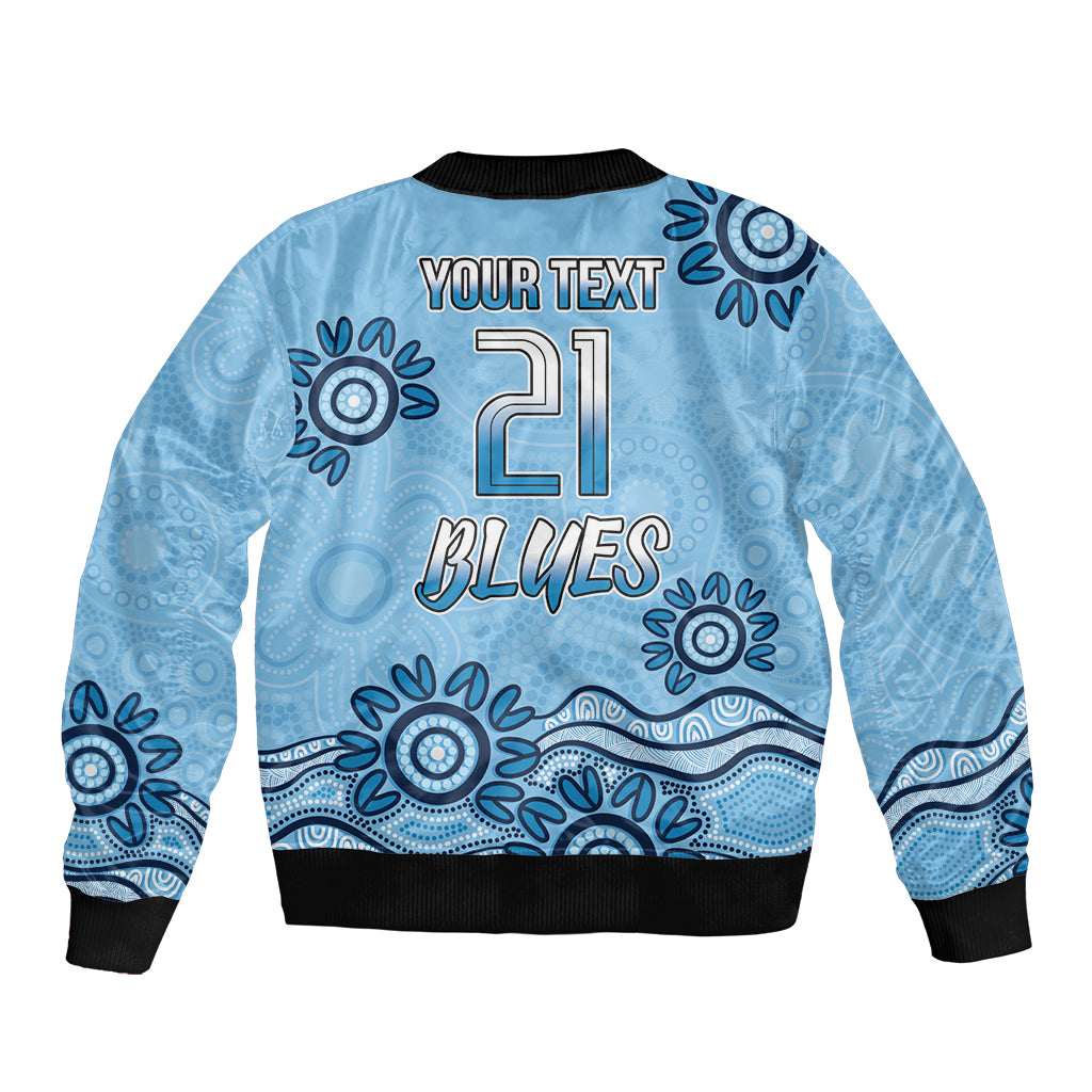 Custom NSW Blues Cockroach Blooded Aboriginal Inspired Bomber Jacket