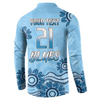 Custom NSW Blues Cockroach Blooded Aboriginal Inspired Button Sweatshirt