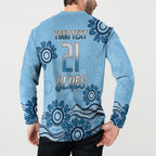 Custom NSW Blues Cockroach Blooded Aboriginal Inspired Button Sweatshirt