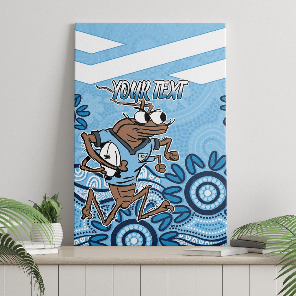 Custom NSW Blues Cockroach Blooded Aboriginal Inspired Canvas Wall Art