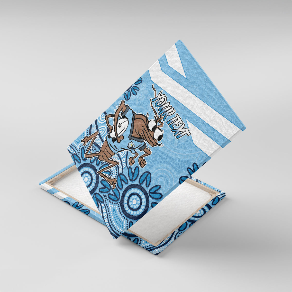 Custom NSW Blues Cockroach Blooded Aboriginal Inspired Canvas Wall Art