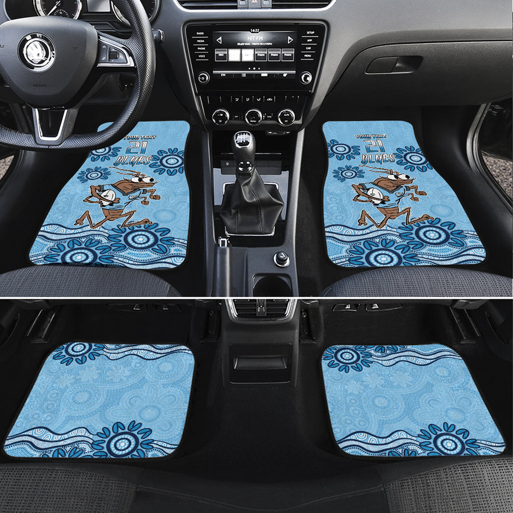Custom NSW Blues Cockroach Blooded Aboriginal Inspired Car Mats