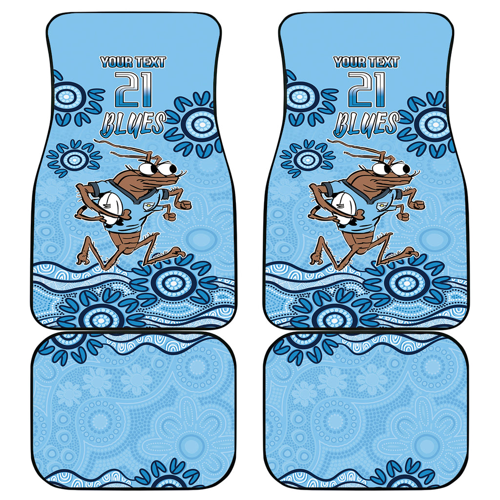 Custom NSW Blues Cockroach Blooded Aboriginal Inspired Car Mats