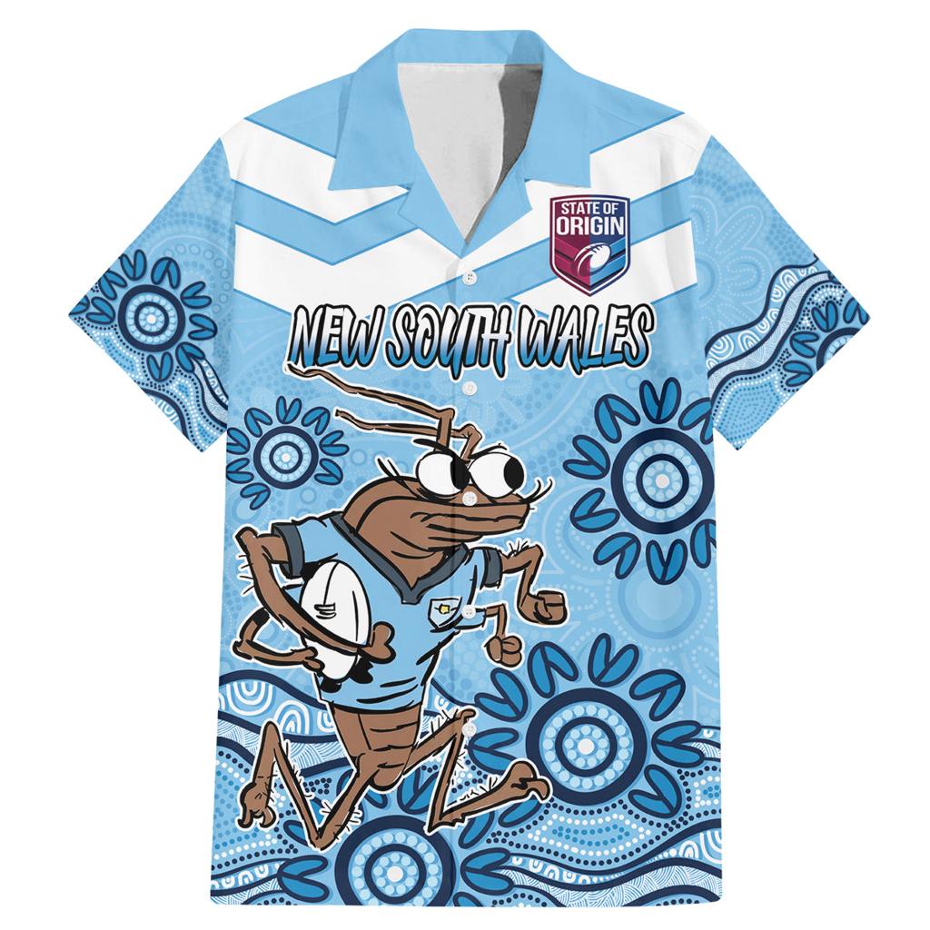 Custom NSW Blues Cockroach Blooded Aboriginal Inspired Family Matching Mermaid Dress and Hawaiian Shirt