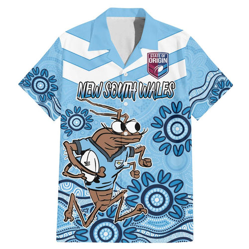 Custom NSW Blues Cockroach Blooded Aboriginal Inspired Family Matching Mermaid Dress and Hawaiian Shirt