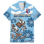 Custom NSW Blues Cockroach Blooded Aboriginal Inspired Family Matching Short Sleeve Bodycon Dress and Hawaiian Shirt