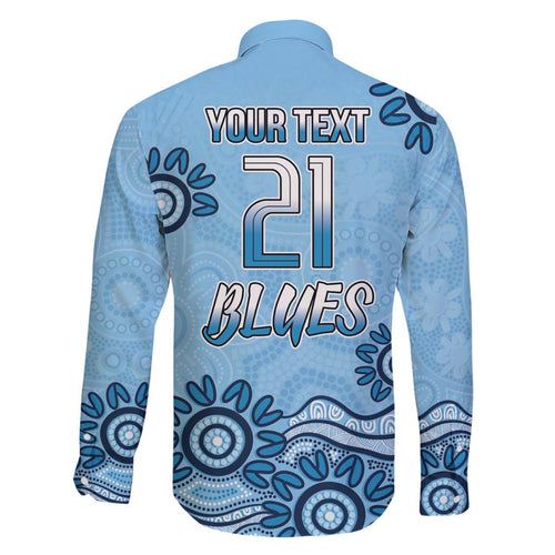 Custom NSW Blues Cockroach Blooded Aboriginal Inspired Family Matching Short Sleeve Bodycon Dress and Hawaiian Shirt