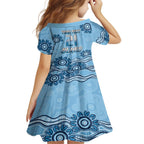Custom NSW Blues Cockroach Blooded Aboriginal Inspired Family Matching Summer Maxi Dress and Hawaiian Shirt