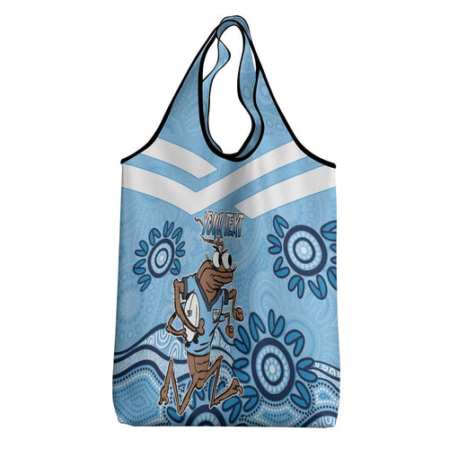 Custom NSW Blues Cockroach Blooded Aboriginal Inspired Grocery Bag