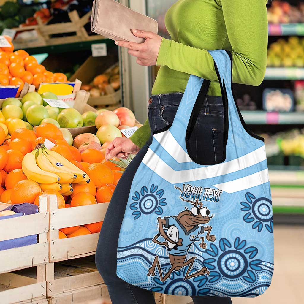 Custom NSW Blues Cockroach Blooded Aboriginal Inspired Grocery Bag