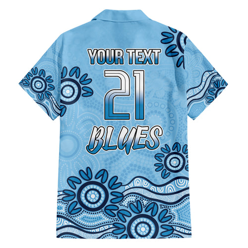 Custom NSW Blues Cockroach Blooded Aboriginal Inspired Hawaiian Shirt