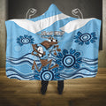 Custom NSW Blues Cockroach Blooded Aboriginal Inspired Hooded Blanket