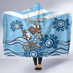 Custom NSW Blues Cockroach Blooded Aboriginal Inspired Hooded Blanket