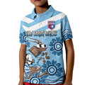Custom NSW Blues Cockroach Blooded Aboriginal Inspired Kid Polo Shirt
