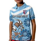 Custom NSW Blues Cockroach Blooded Aboriginal Inspired Kid Polo Shirt