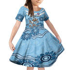 Custom NSW Blues Cockroach Blooded Aboriginal Inspired Kid Short Sleeve Dress