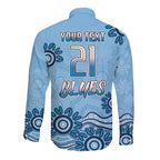 Custom NSW Blues Cockroach Blooded Aboriginal Inspired Long Sleeve Button Shirt