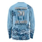 Custom NSW Blues Cockroach Blooded Aboriginal Inspired Long Sleeve Shirt