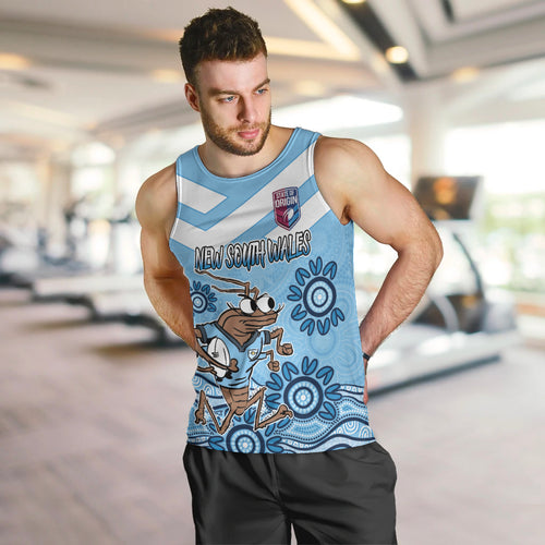 Custom NSW Blues Cockroach Blooded Aboriginal Inspired Men Tank Top