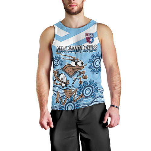 Custom NSW Blues Cockroach Blooded Aboriginal Inspired Men Tank Top