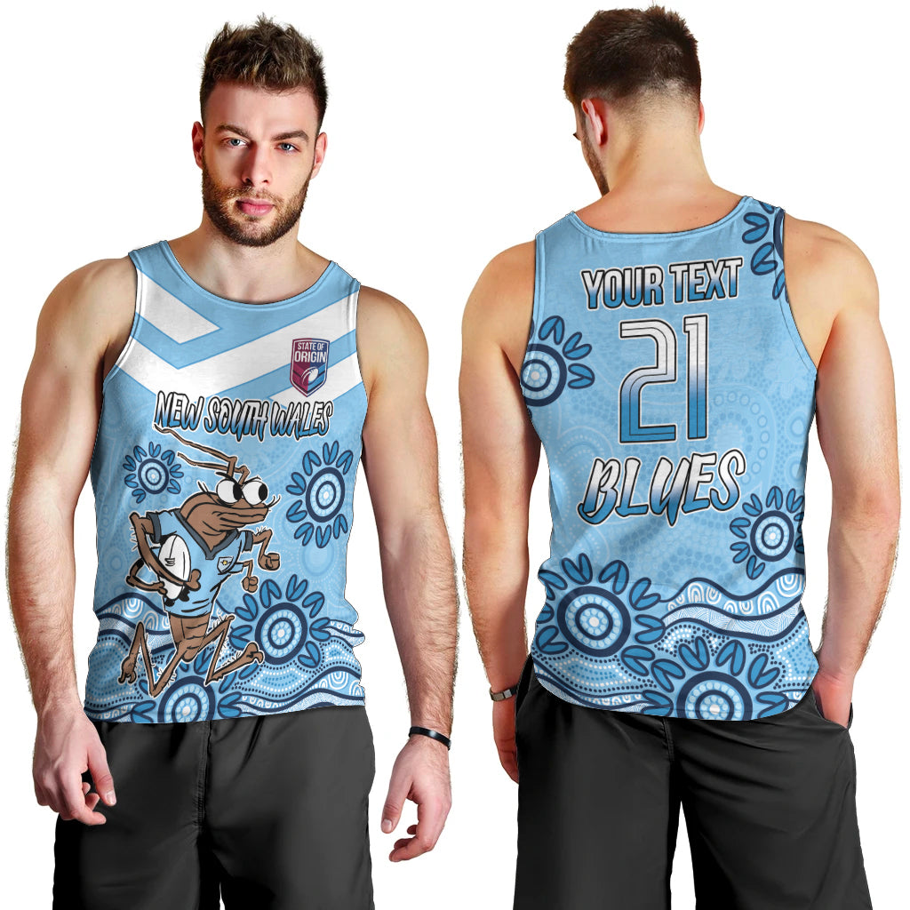 Custom NSW Blues Cockroach Blooded Aboriginal Inspired Men Tank Top