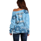 Custom NSW Blues Cockroach Blooded Aboriginal Inspired Off Shoulder Sweater