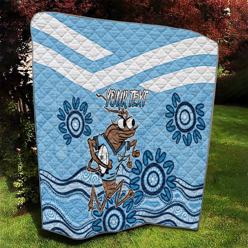Custom NSW Blues Cockroach Blooded Aboriginal Inspired Quilt