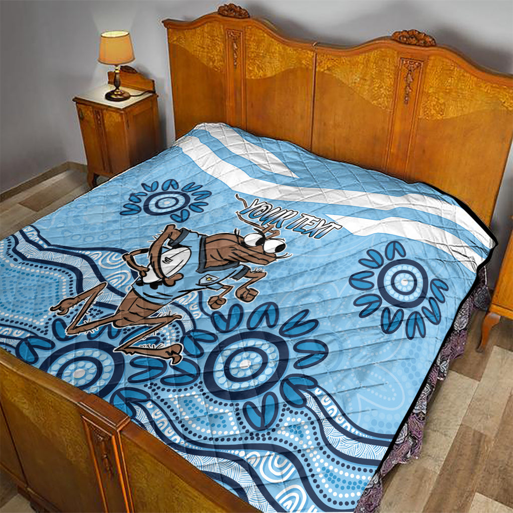 Custom NSW Blues Cockroach Blooded Aboriginal Inspired Quilt