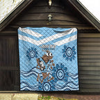 Custom NSW Blues Cockroach Blooded Aboriginal Inspired Quilt