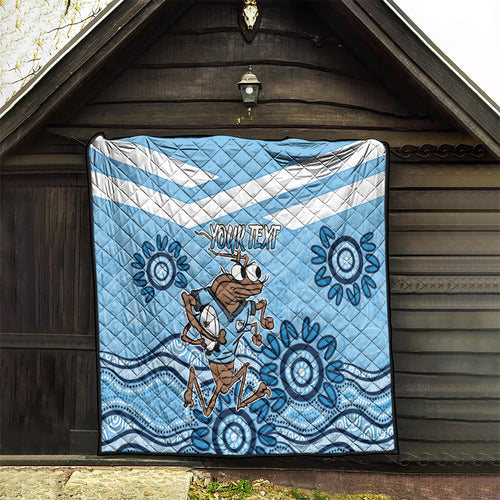 Custom NSW Blues Cockroach Blooded Aboriginal Inspired Quilt