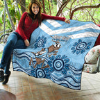 Custom NSW Blues Cockroach Blooded Aboriginal Inspired Quilt