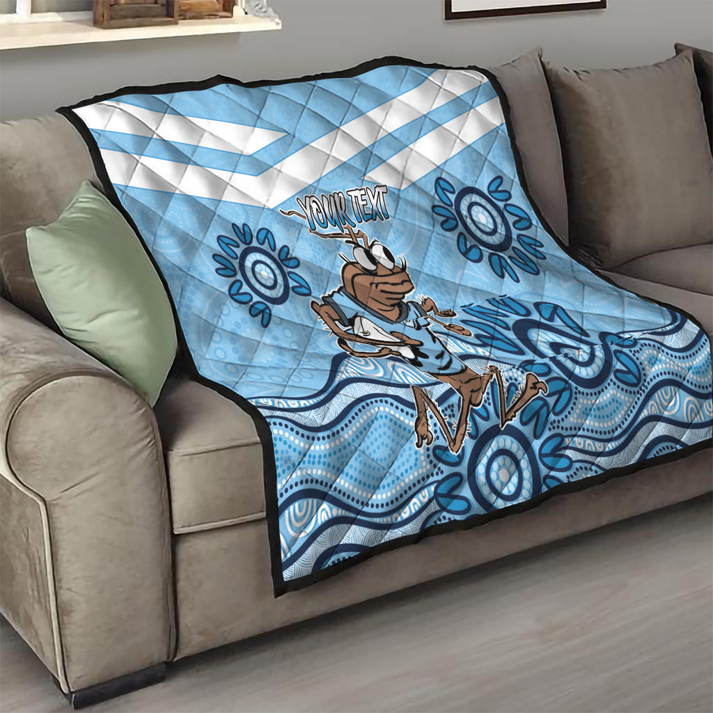 Custom NSW Blues Cockroach Blooded Aboriginal Inspired Quilt