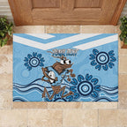 Custom NSW Blues Cockroach Blooded Aboriginal Inspired Rubber Doormat