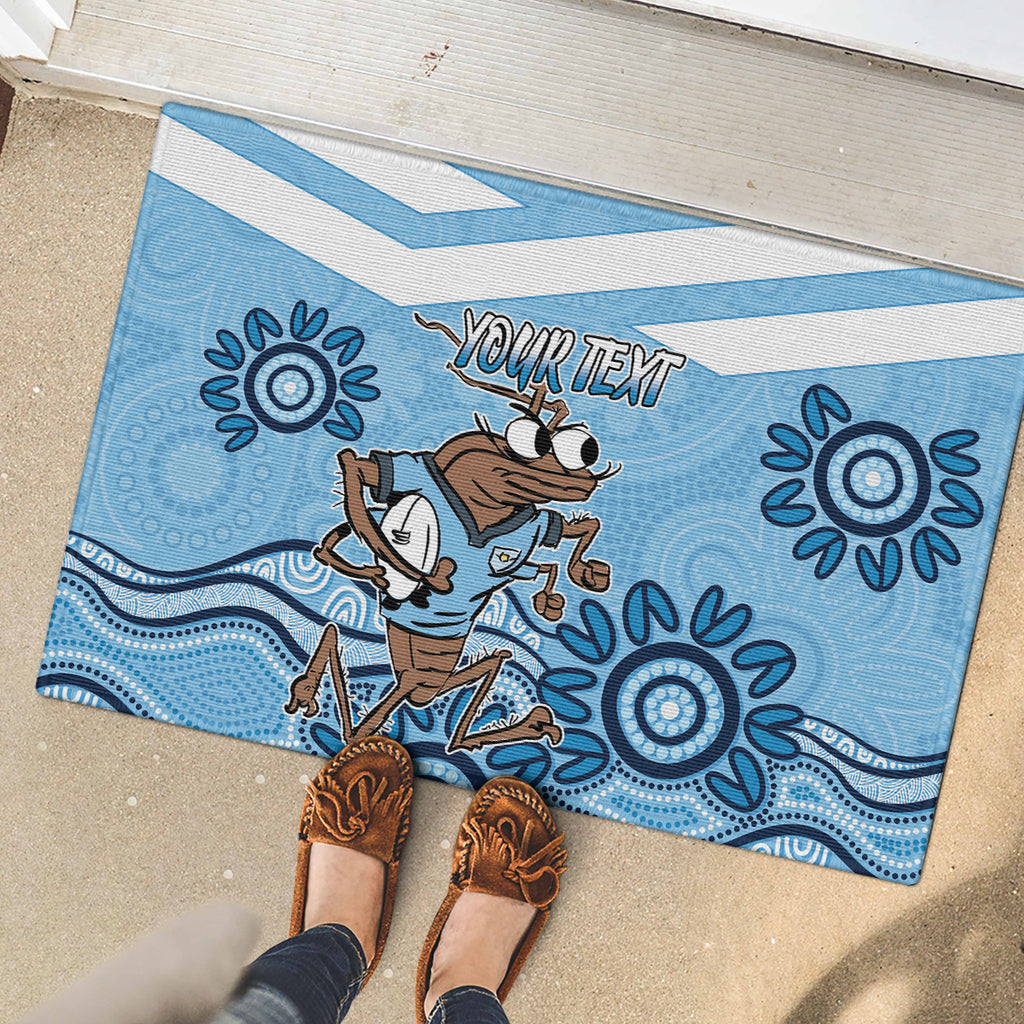 Custom NSW Blues Cockroach Blooded Aboriginal Inspired Rubber Doormat