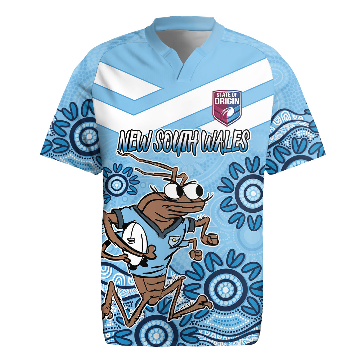 Custom NSW Blues Cockroach Blooded Aboriginal Inspired Rugby Jersey