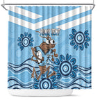 Custom NSW Blues Cockroach Blooded Aboriginal Inspired Shower Curtain